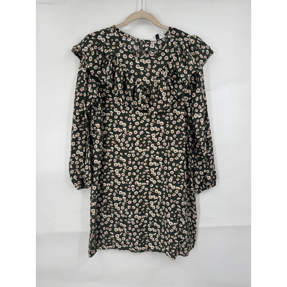 Michelle McDowell Floral Cottage Peasant‎ Dress Women S Green Fairy Long Sleeve